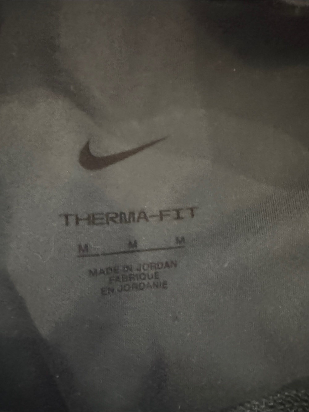 Nike Black Leggings with White Swoosh - Picture 3 of 4